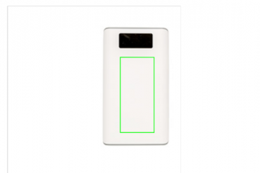 Logotrade promotional item picture of: 10.000 mAh powerbank with display, white