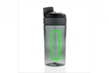 Logo trade promotional giveaway photo of: Leakproof bottle with wireless earbuds, black