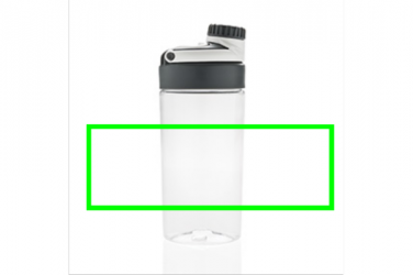 Logotrade advertising products photo of: Leakproof bottle with wireless earbuds, white