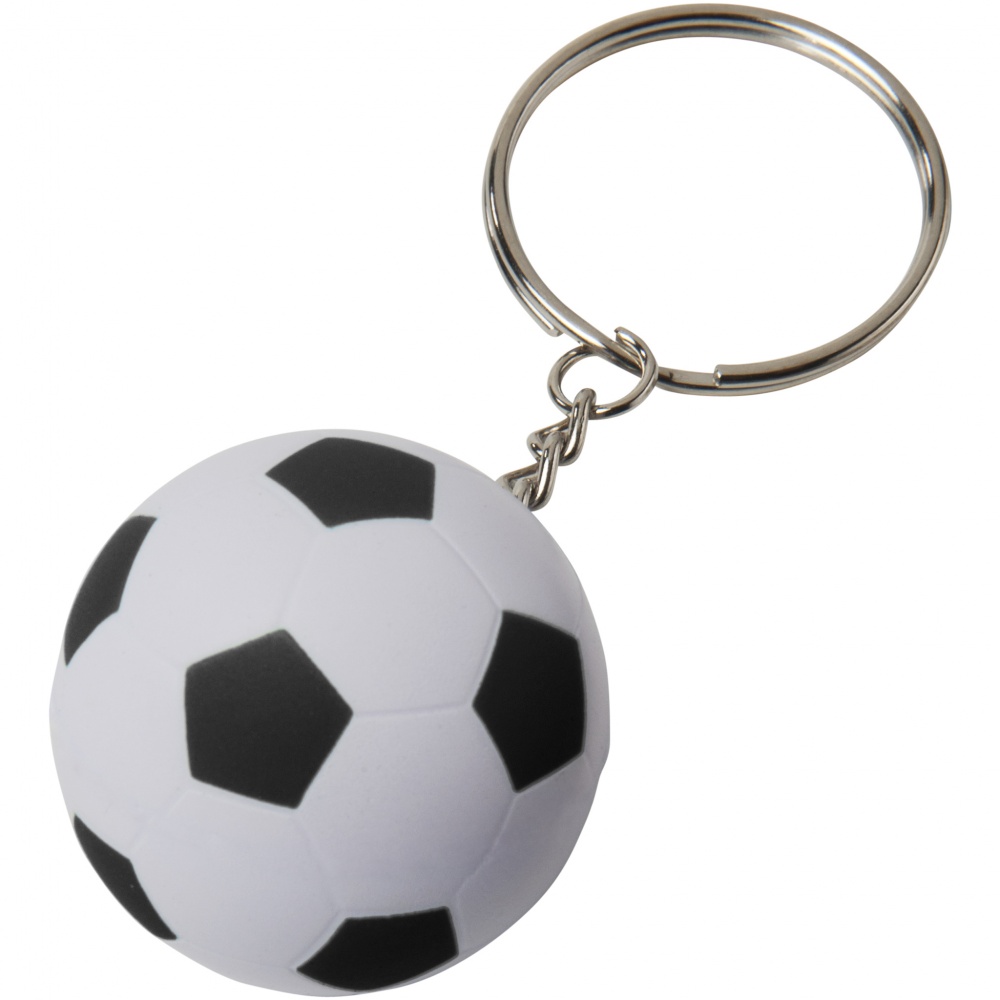 Logotrade promotional giveaway image of: Striker football key chain, black