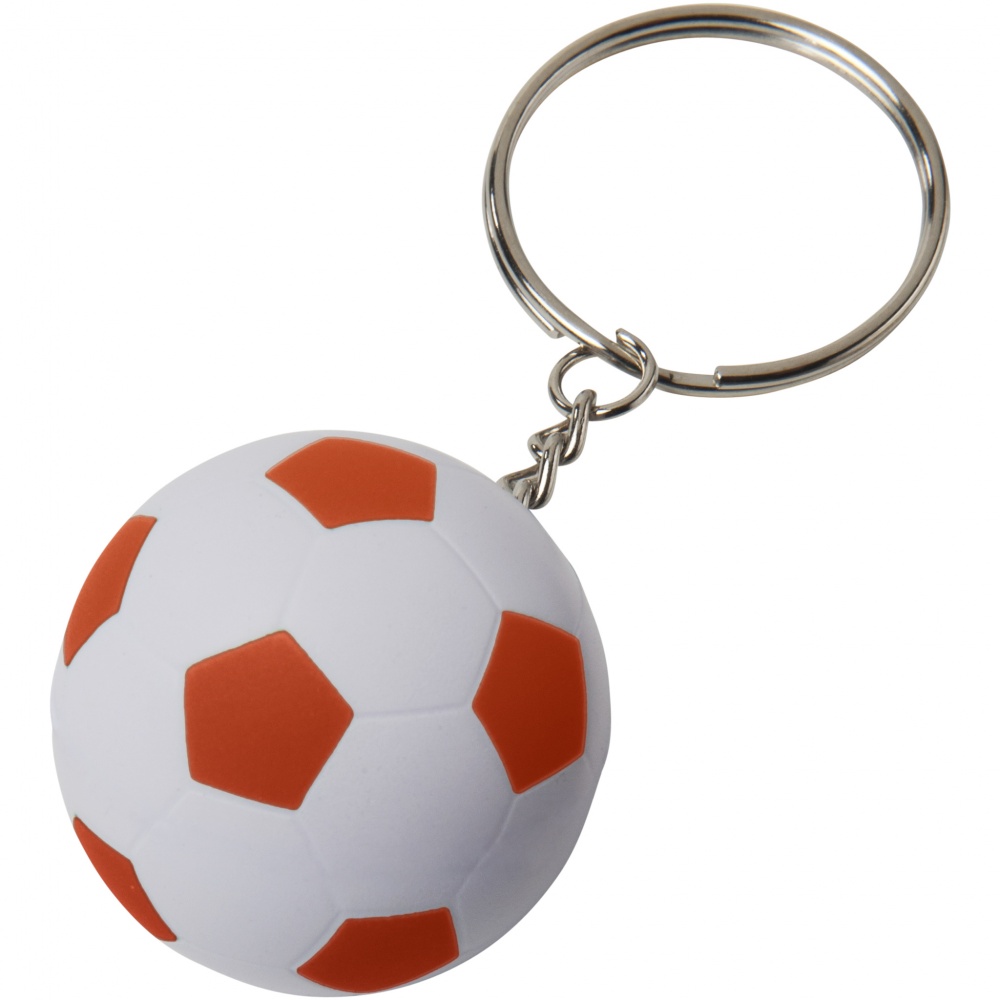 Logo trade promotional gift photo of: Striker football key chain, orange