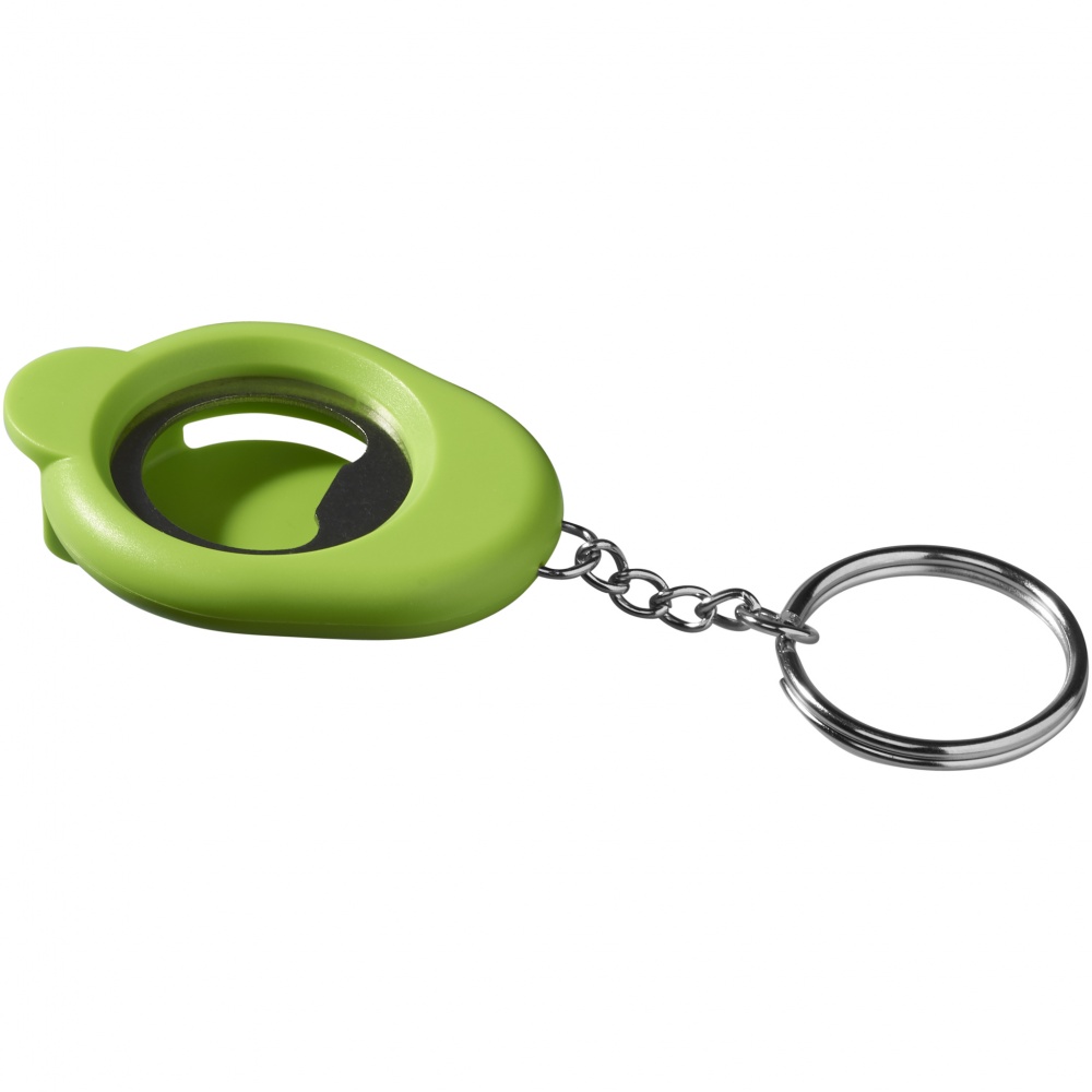 Logo trade business gifts image of: Hang on bottle open - light green, Green