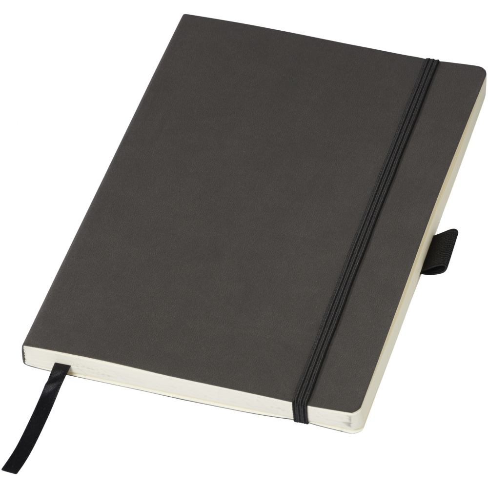 Logo trade corporate gifts picture of: Revello Notebook A5, black