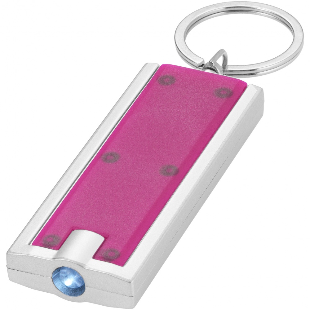 Logotrade promotional item image of: Castor LED keychain light, magenta