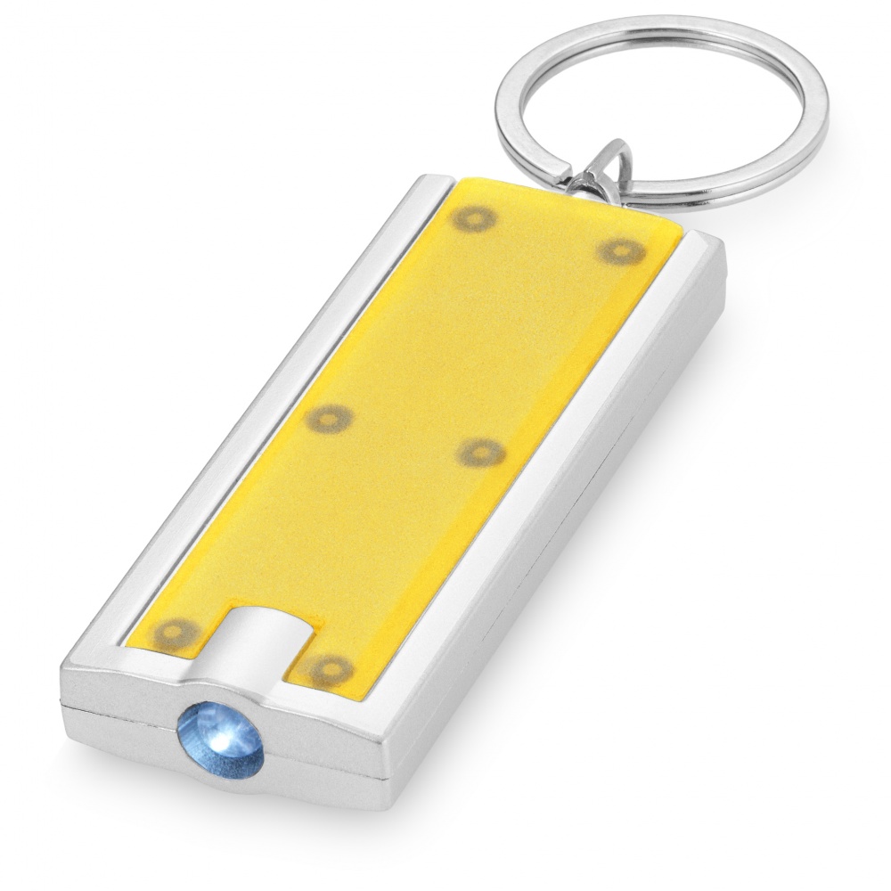 Logo trade corporate gift photo of: Castor LED keychain light, yellow
