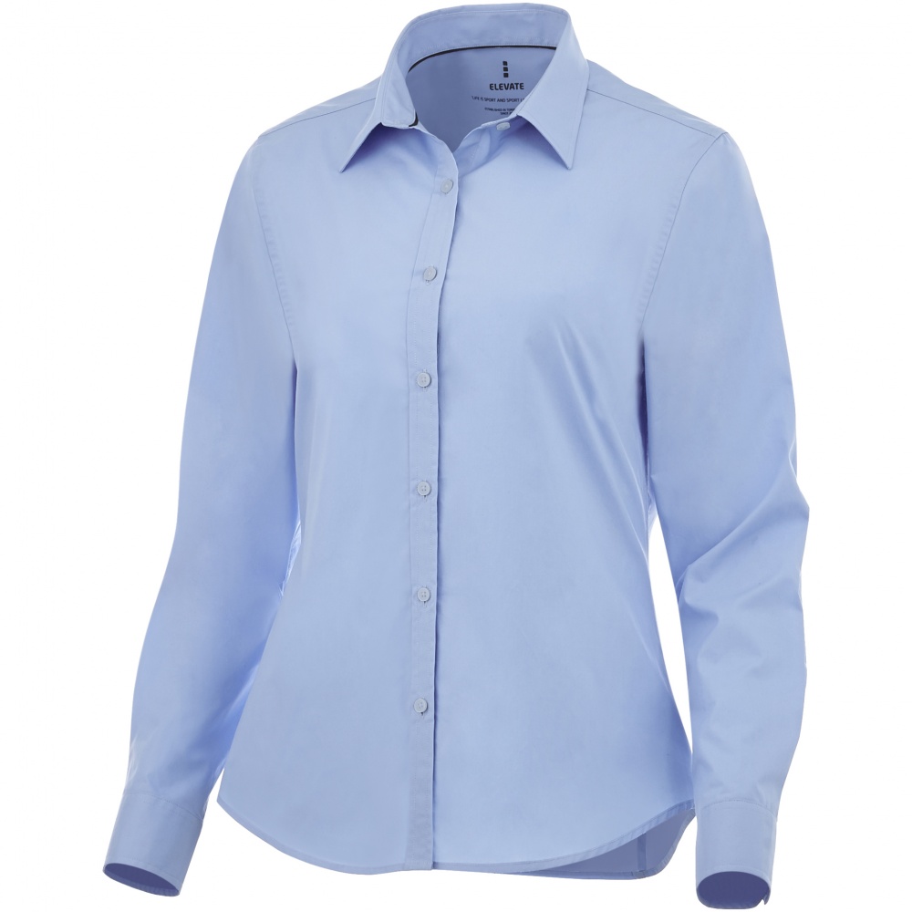 Logo trade promotional products picture of: Hamell long sleeve ladies shirt, light blue