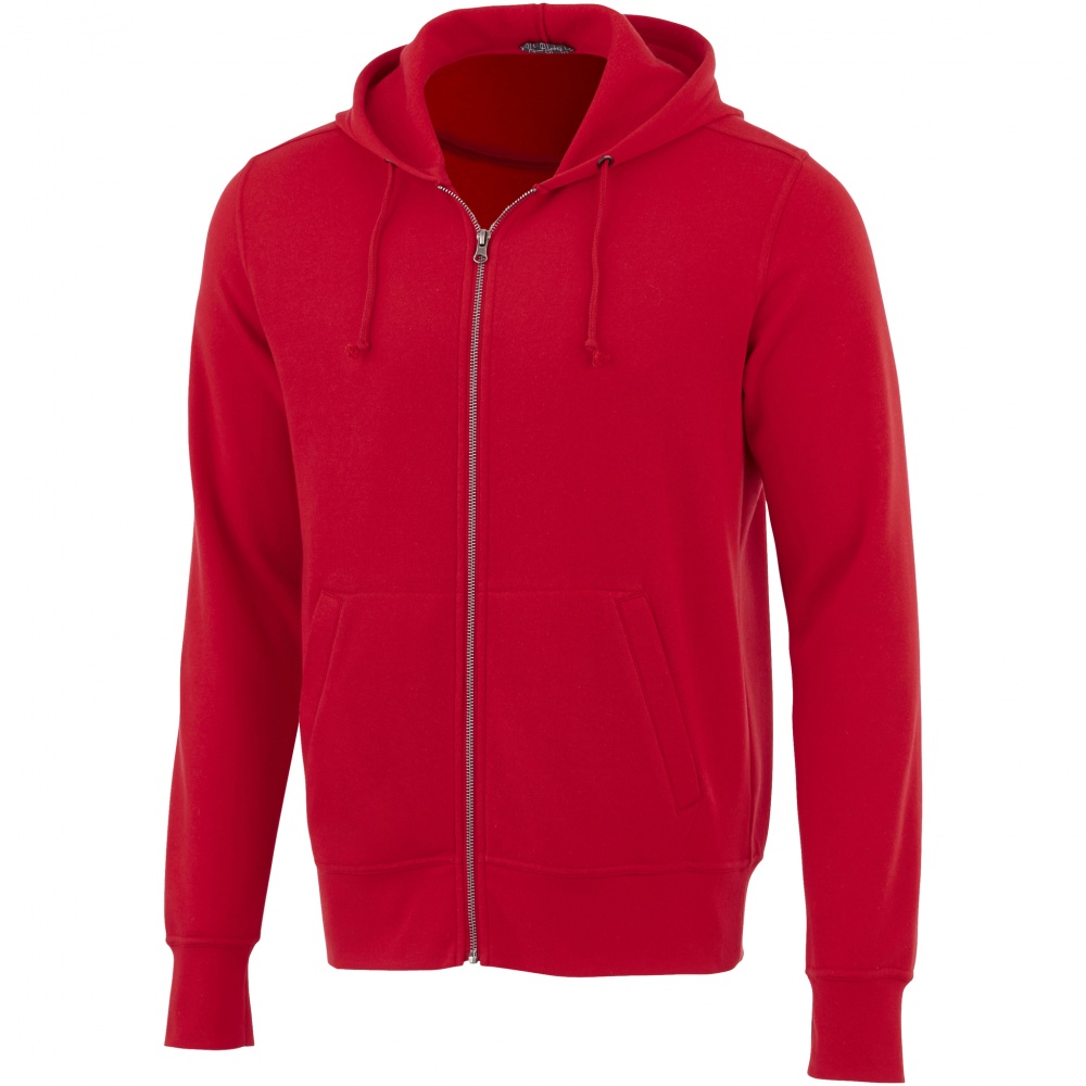 Logo trade promotional giveaways picture of: Cypress full zip hoodie, red