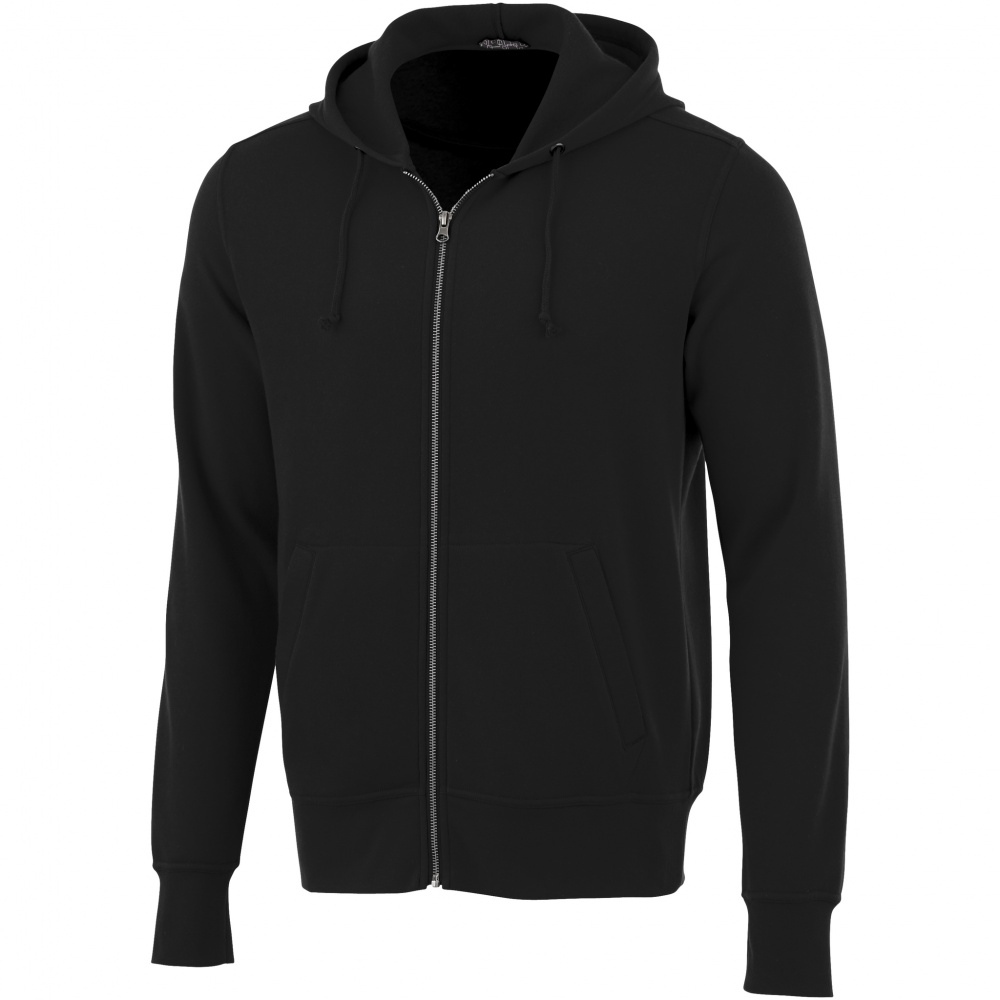 Logo trade promotional products image of: Cypress full zip hoodie, black