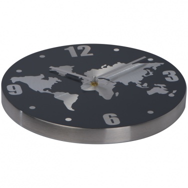 Logotrade promotional merchandise image of: Aluminium wall clock, grey/black