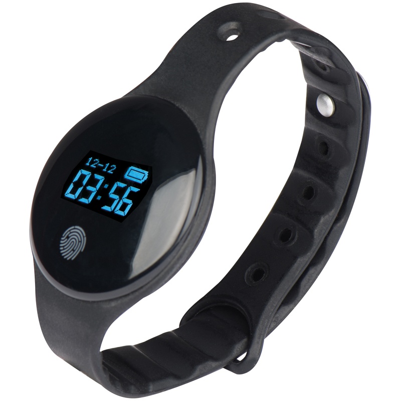 Logo trade corporate gifts image of: Smart fitness band, with extras, black