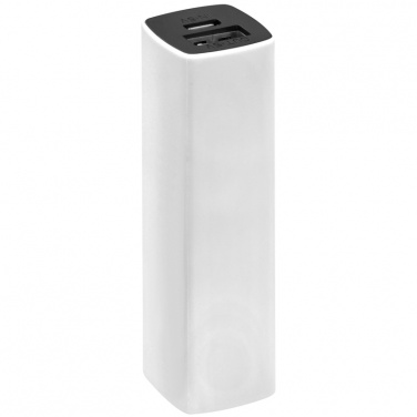 Logo trade promotional gift photo of: 2200 mAh Powerbank with case, White