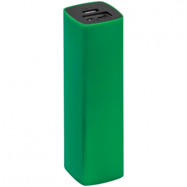 Logo trade promotional giveaways image of: 2200 mAh Powerbank with case, Green