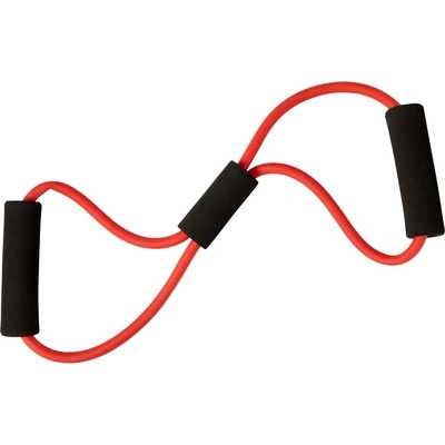 Logo trade promotional giveaway photo of: Elastic fitness training strap, Red