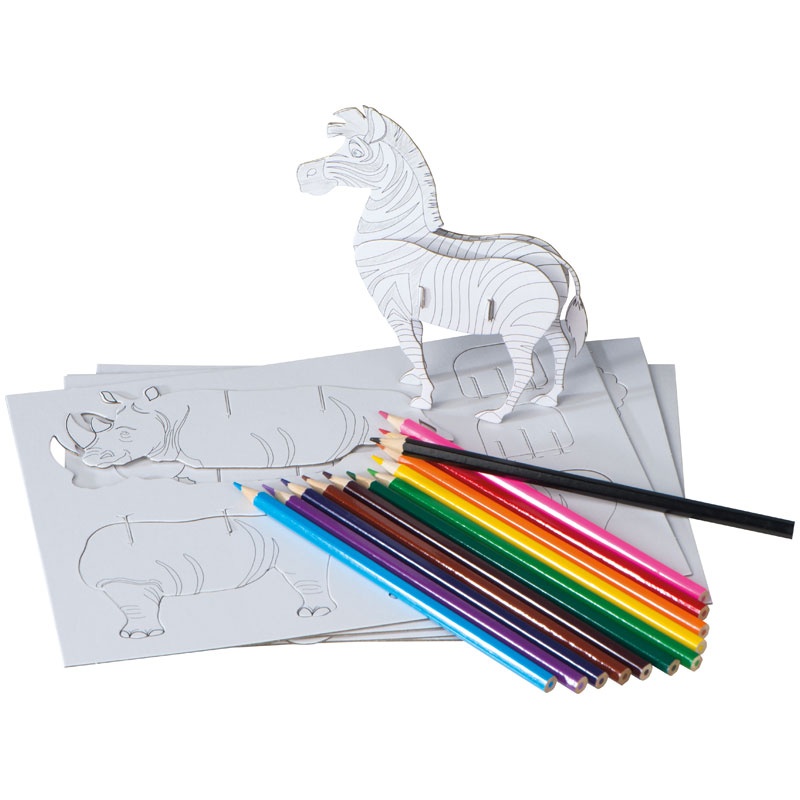 Logotrade promotional giveaways photo of: 3d puzzle for coloring addison, Multi color