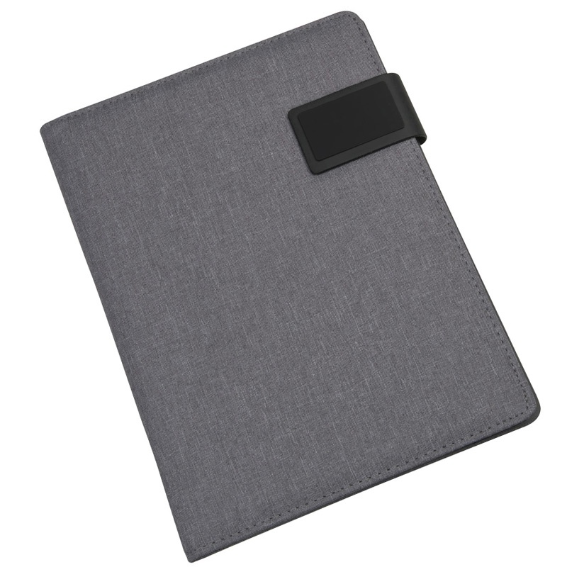 Logo trade business gifts image of: A4 Conference folder SALERMO, Grey