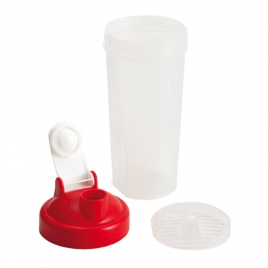 Logo trade promotional giveaways image of: 600 ml Muscle Up shaker, red