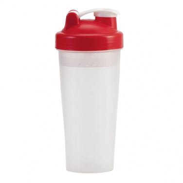 Logo trade promotional giveaway photo of: 600 ml Muscle Up shaker, red