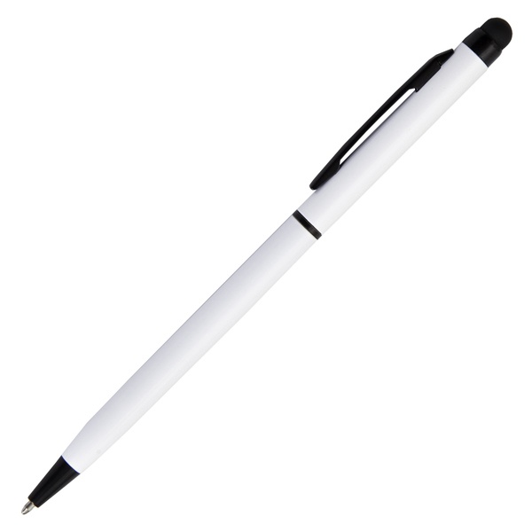 Logo trade promotional gifts picture of: Touch Top ballpen, white