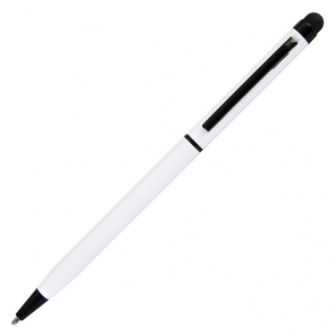 Logotrade promotional gift picture of: Touch Top ballpen, white