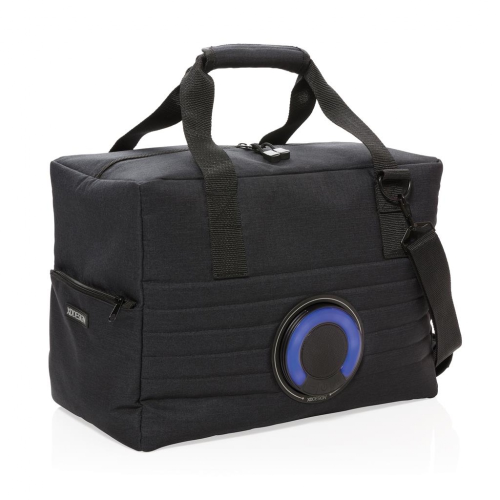 Logotrade promotional item image of: Party speaker cooler bag, black