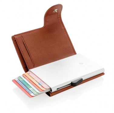 Logo trade promotional items image of: C-Secure RFID card holder & wallet, brown
