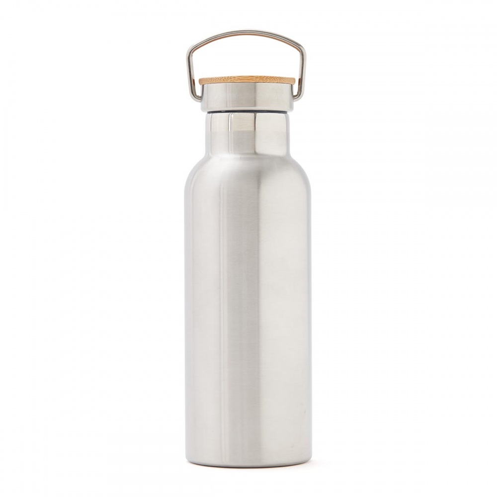 Logo trade promotional merchandise image of: Miles insulated bottle, silver