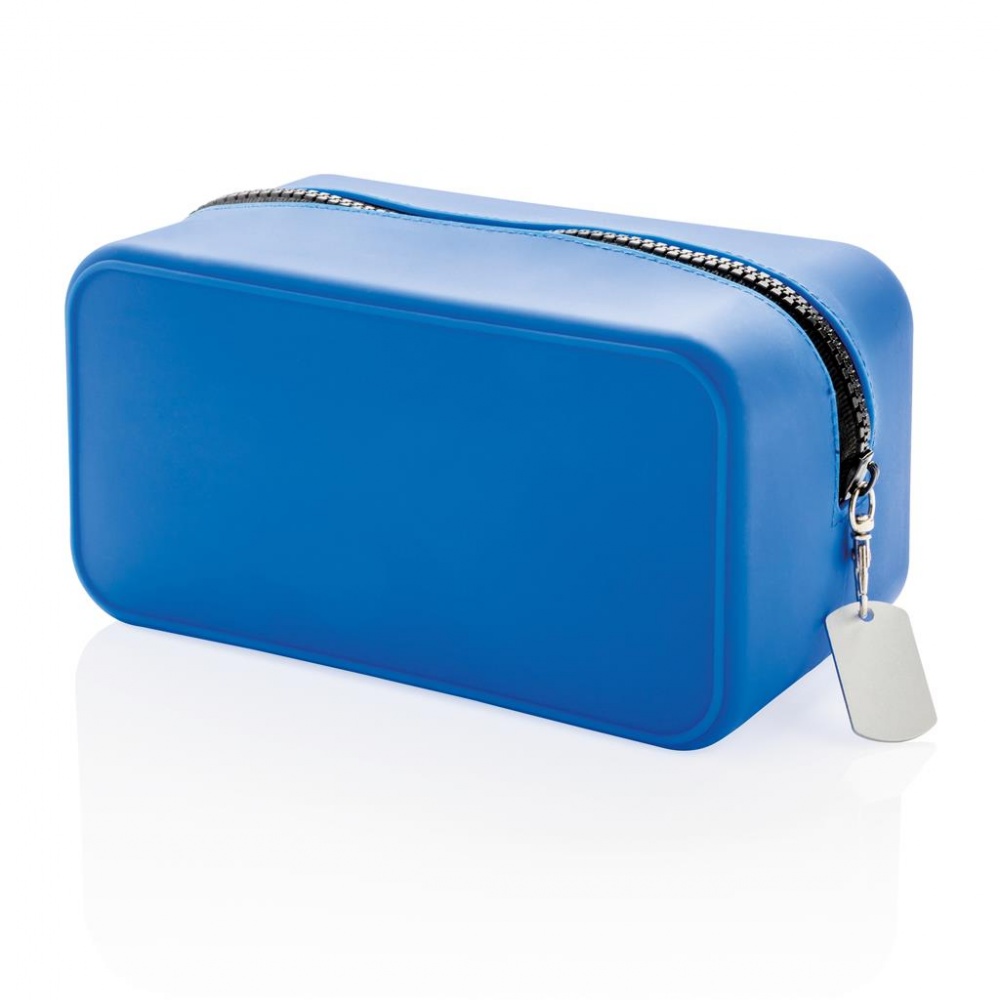 Logo trade advertising products picture of: Leak proof silicon toiletry bag, blue