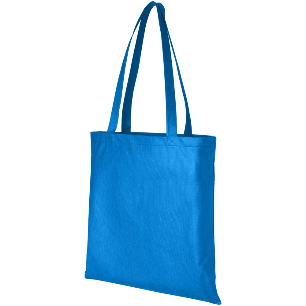 Logo trade business gifts image of: Zeus non woven convention tote, blue