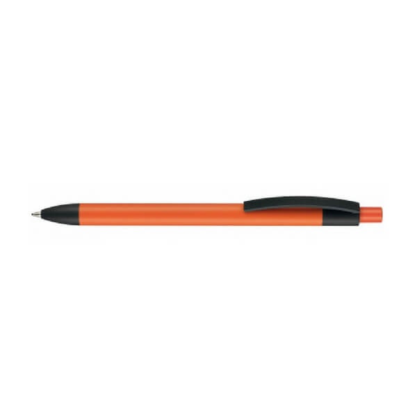 Logo trade promotional merchandise image of: Pen, soft touch, Capri, orange
