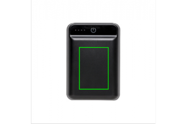 Logotrade promotional product image of: 10.000 mAh pocket powerbank, Black