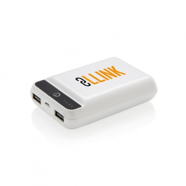 Logotrade promotional giveaway picture of: 10.000 mAh pocket powerbank, White