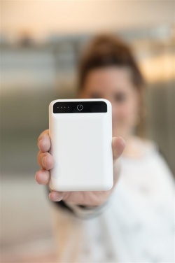 Logo trade promotional items picture of: 10.000 mAh pocket powerbank, White