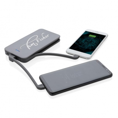Logo trade corporate gifts image of: 10.000 mAh MFi licensed powerbank , silver