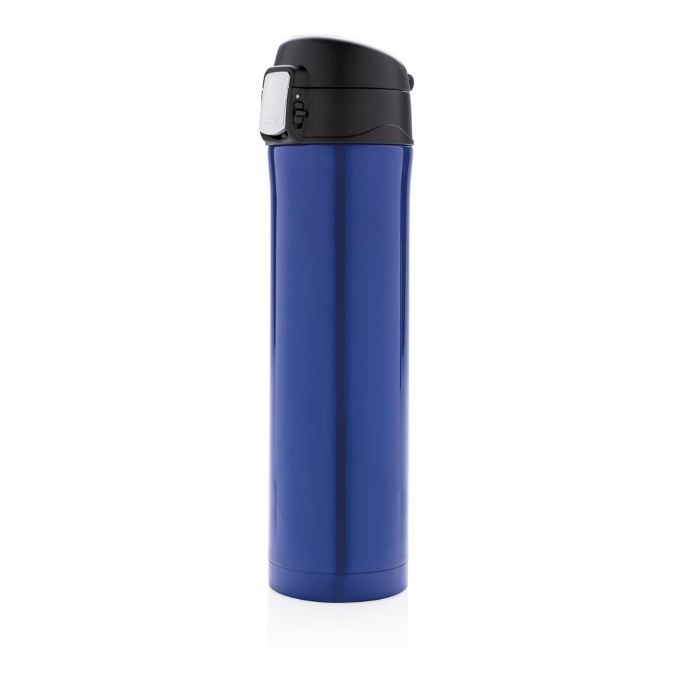 Logo trade promotional gift photo of: Easy lock vacuum flask, blue