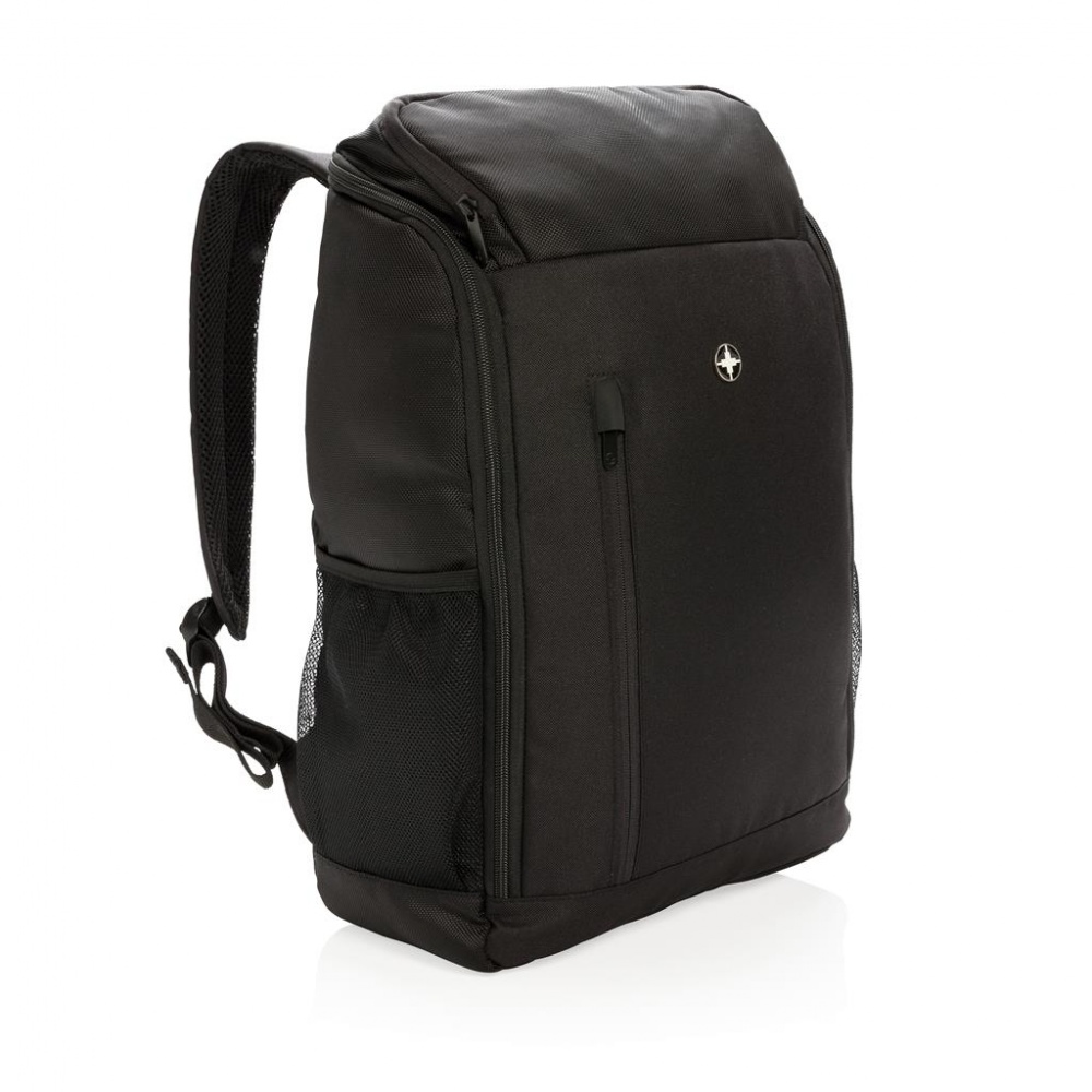 Logo trade promotional items picture of: Swiss Peak RFID easy access 15" laptop backpack, Black