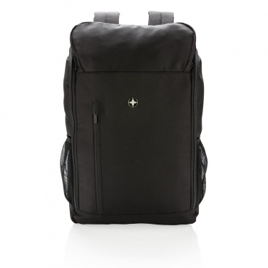 Logo trade business gift photo of: Swiss Peak RFID easy access 15" laptop backpack, Black