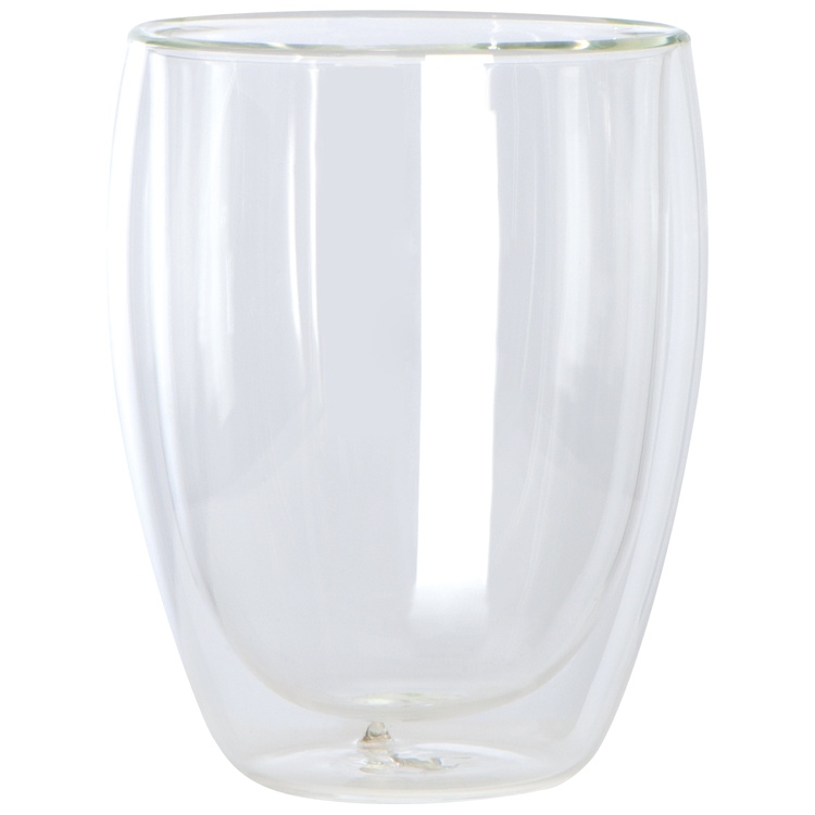 Logotrade promotional giveaway picture of: Set of 2 double-walled cappuccino cups, transparent