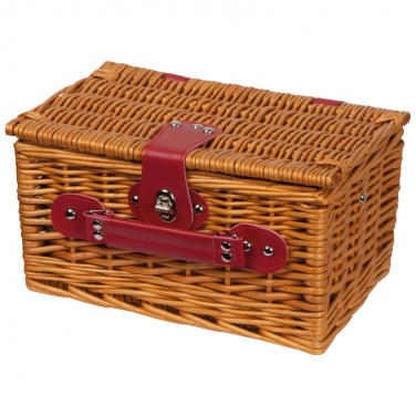Logo trade promotional gifts image of: Picnic basket with cutlery, brown