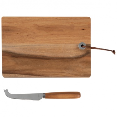 Logotrade promotional products photo of: Wooden board with cheese knife