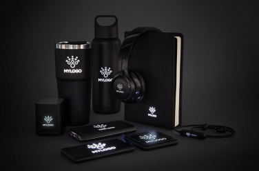 Logotrade business gifts photo of: Wireless light up logo headphone, black