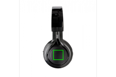 Logotrade promotional giveaway image of: Wireless light up logo headphone, black