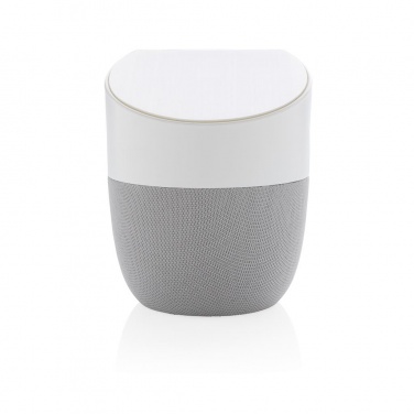 Logo trade advertising product photo of: Home speaker with wireless charger, white