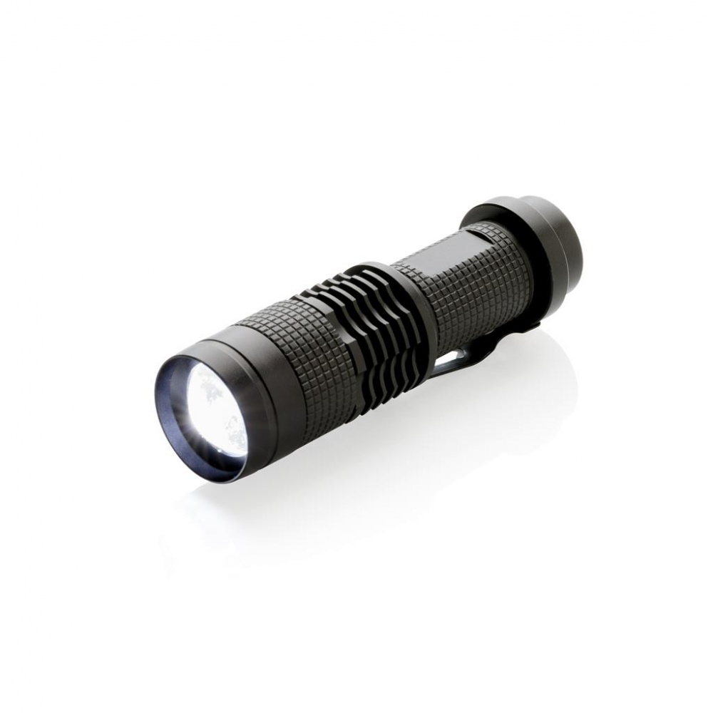 Logo trade promotional gifts picture of: 3W pocket CREE torch, black