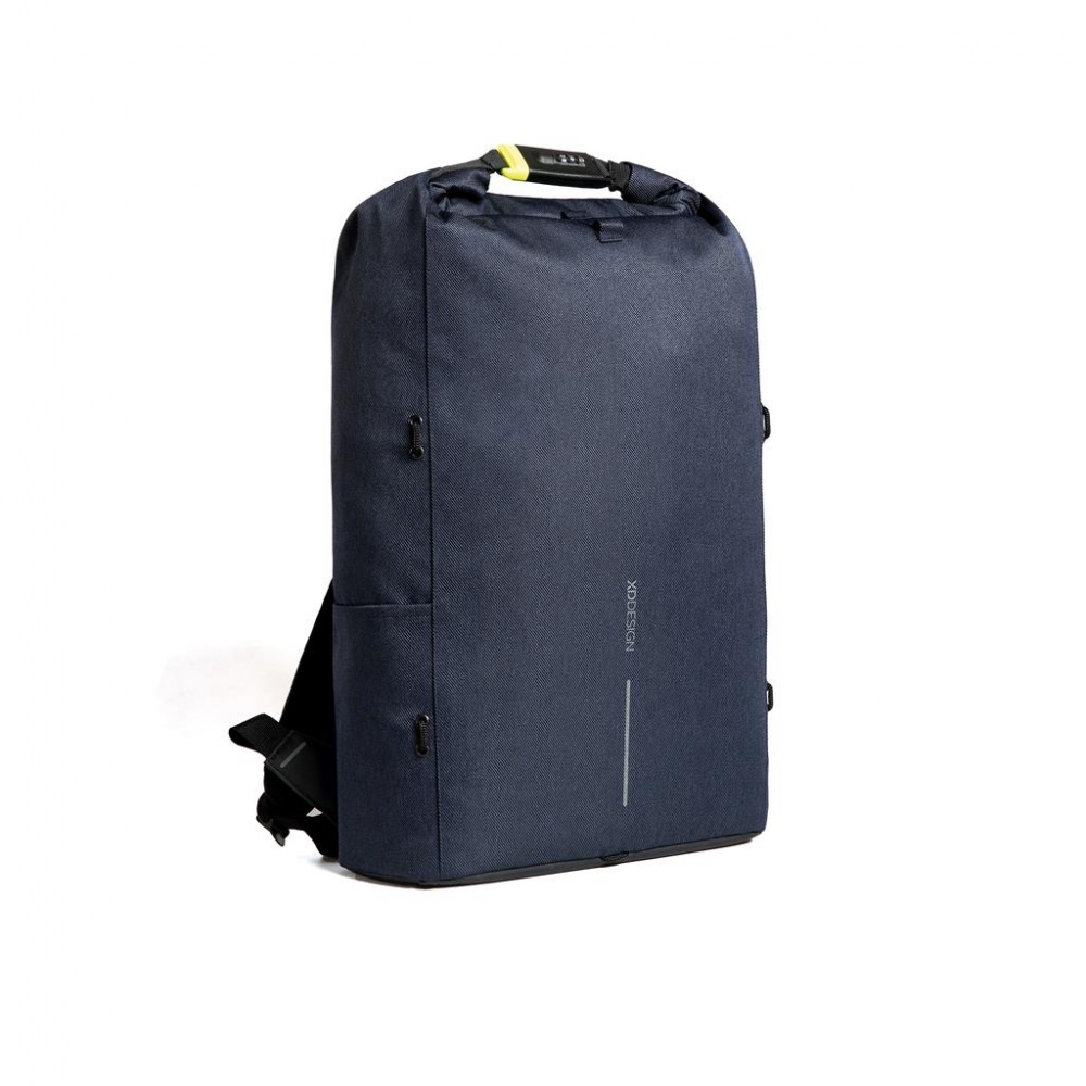 Logo trade promotional items image of: Bobby Urban Lite anti-theft backpack, navy