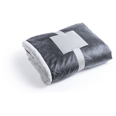 Logo trade advertising products image of: Blanket fleece, grey