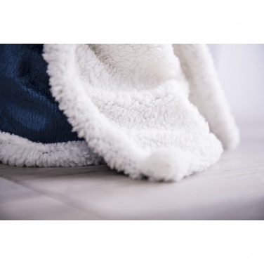 Logo trade promotional items picture of: Blanket fleece, navy/white