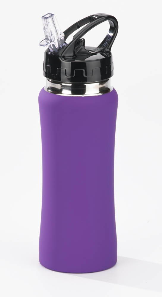 Logo trade corporate gift photo of: WATER BOTTLE COLORISSIMO, 600 ml, purple