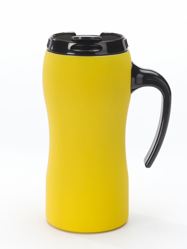 Logo trade corporate gifts picture of: THERMAL MUG COLORISSIMO, 500 ml, yellow