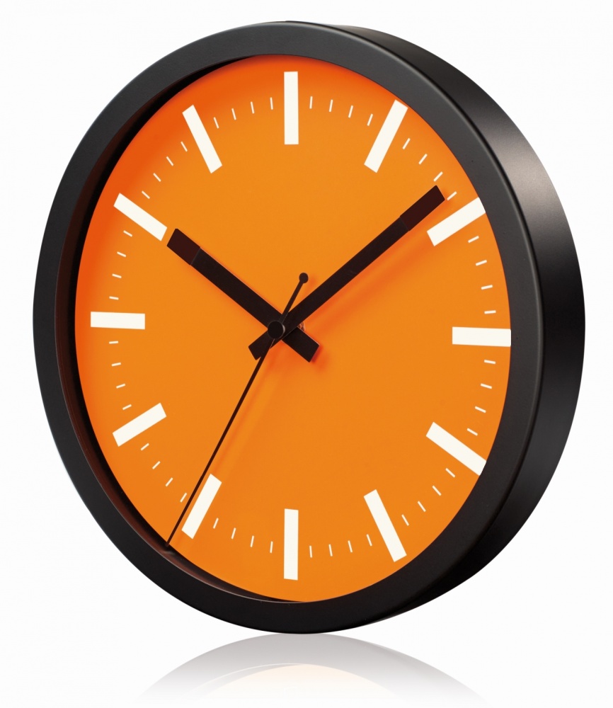 Logotrade promotional gift image of: WALL CLOCK SAINT-TROPEZ, orange