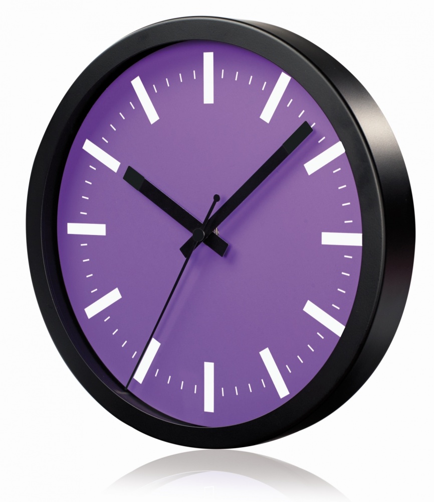 Logo trade promotional giveaways picture of: WALL CLOCK SAINT-TROPEZ, purple